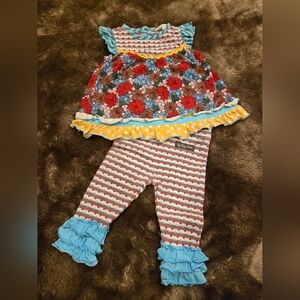Matilda Jane Floral and Chevron Baby Set